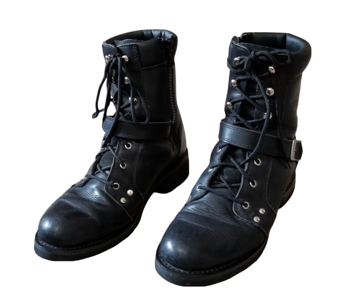 Wide biker boots cheap
