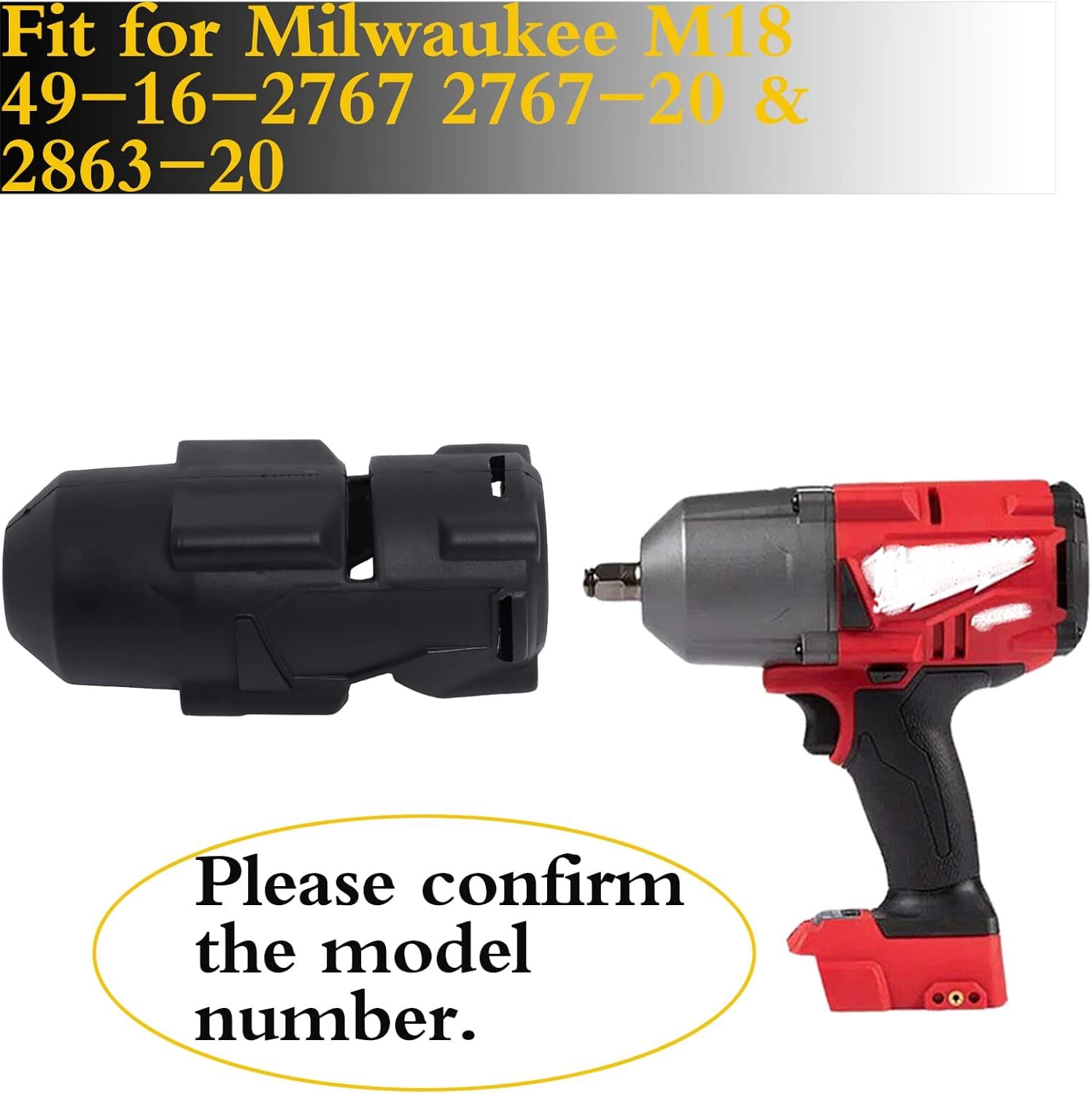 2-Pack Impact Protective Boot 2767-20 for Milwaukee M18 FUEL 1/2 Torque Impact