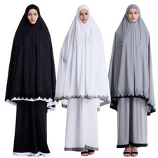 Muslim Women Prayer Khimar Dress Islamic Caftan Hijab Abaya Kaftan Robe Amair