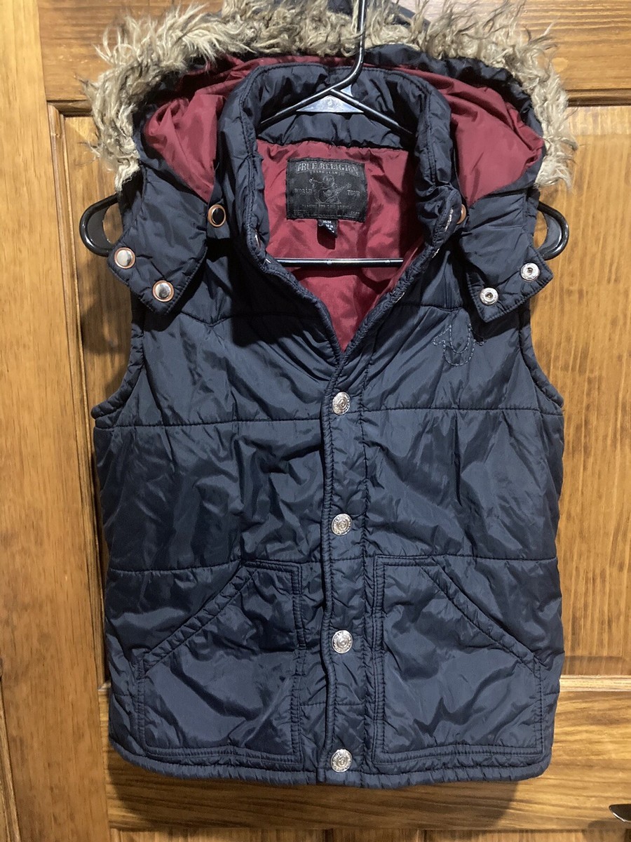 True Religion Puffer Vest True Religion Vest With Fur Collar