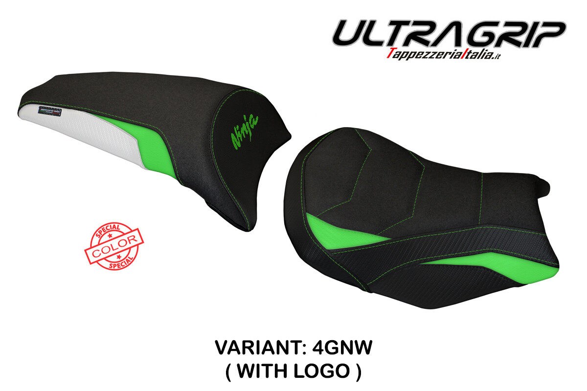 Kawasaki Ninja 650 Z650 2017-2026 Seat Cover Tappezzeria Ultragrip Green White