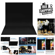 High-Quality 10x8 ft Non-Reflective Black Photography Backdrop for All Occasions