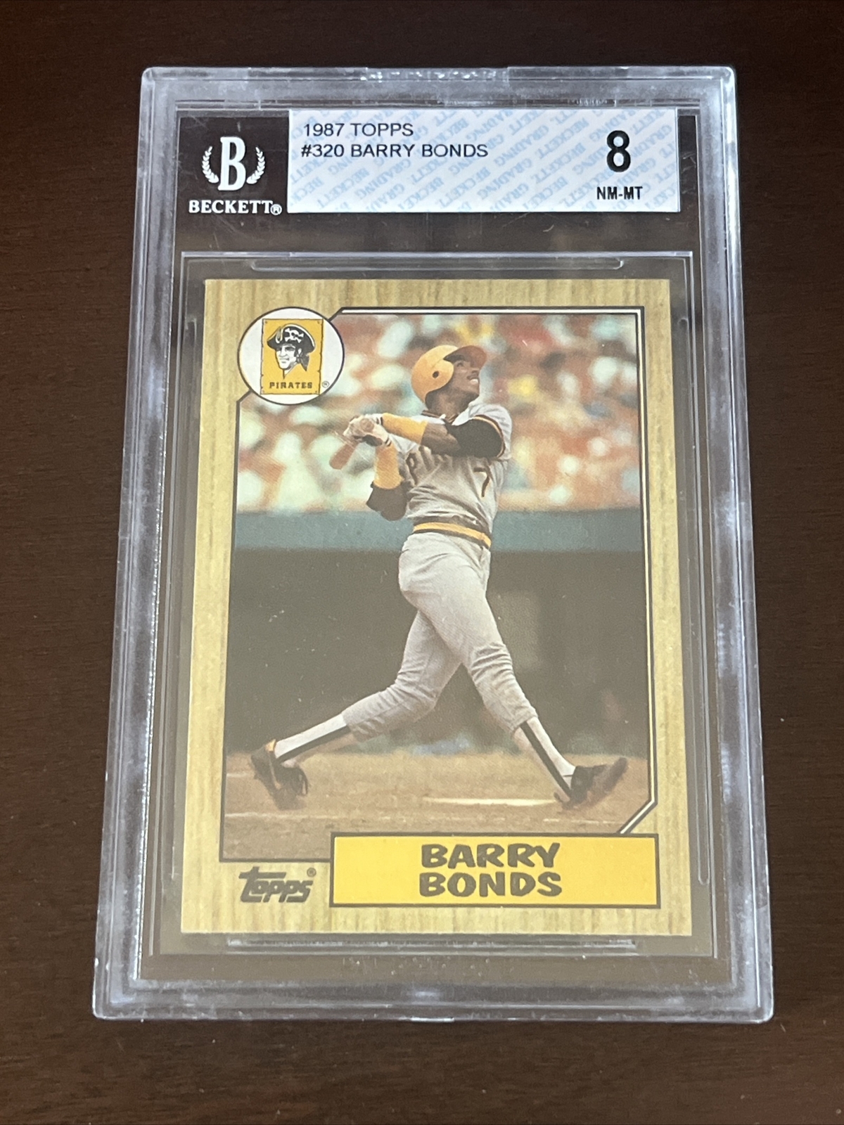1987 Topps Barry Bonds Rookie RC #320 BECKETT 8 Giants