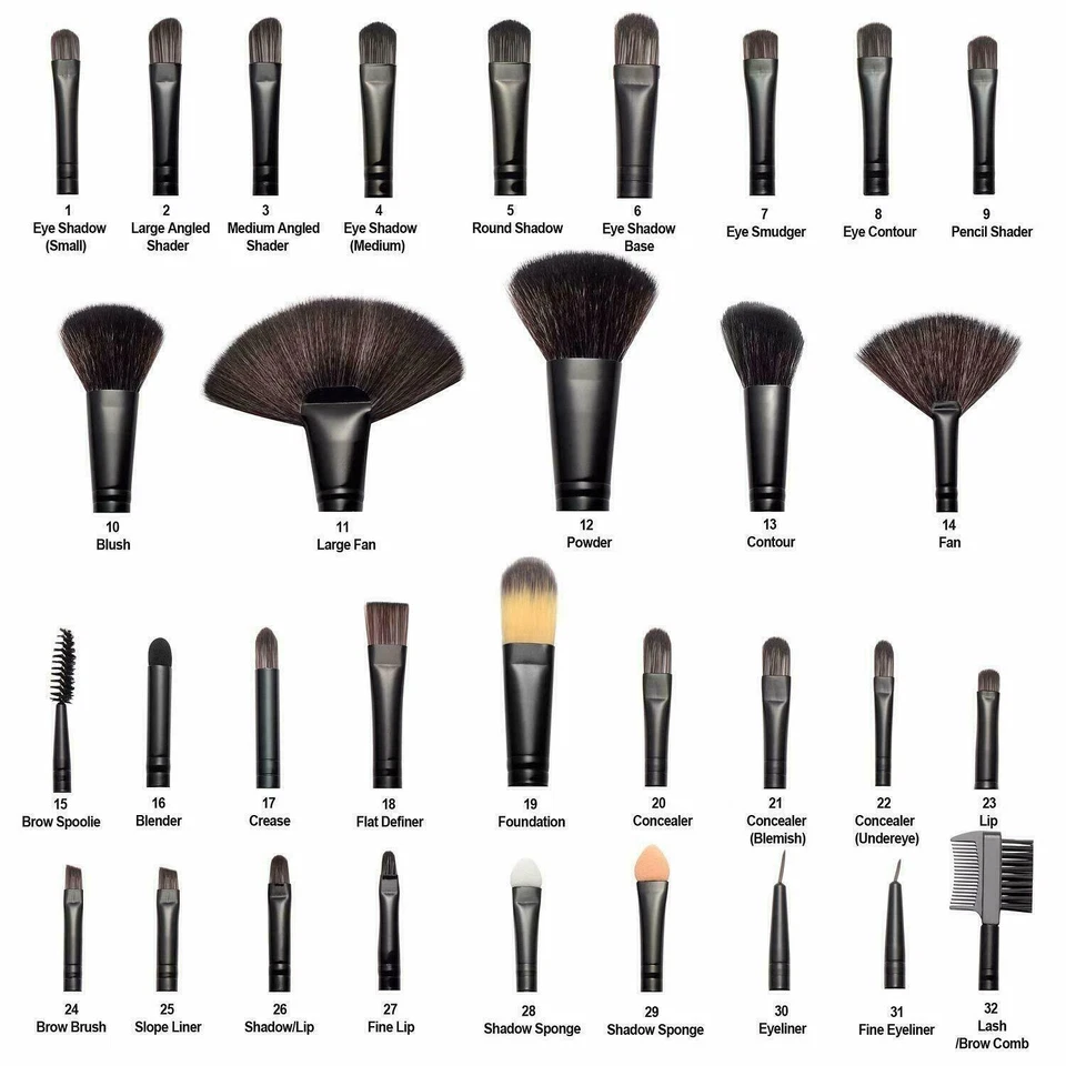 Pro 32Pcs/Set conjunto de pinceles Makeup Brushes Cosmetic maquillaje brochas - Image 4 of 4