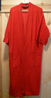 Vintage After Hours Diplomat Robe Mens OSFA Red Pockets USA *missing belt