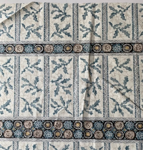 Lee Jofa Mozambique Aqua Floral Designer Fabric Remnant 24x24"