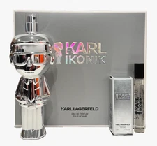 Karl Lagerfeld Ikonik 3-pc Gift Set for Men: 3.3 oz + 0.25 oz + 0.15 oz EDP Mini