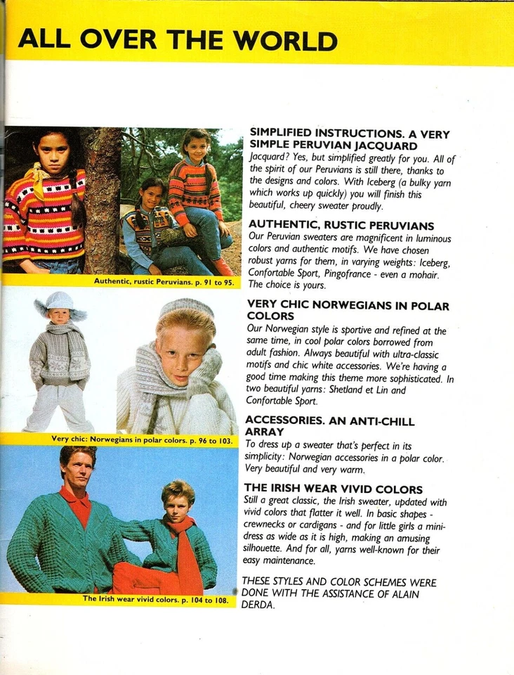 Pingouin Children 2 to 12 Year Winter Sweater Vintage Vintage Knitting Patterns - Image 4 of 4