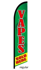 VAPES SOLD HERE SWOOPER FEATHER FLAG BANNER SIGN 3364