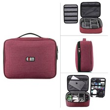 BUBM Large Electronic Organizer Bag Zippered Mesh Travel Accessories Carry Case