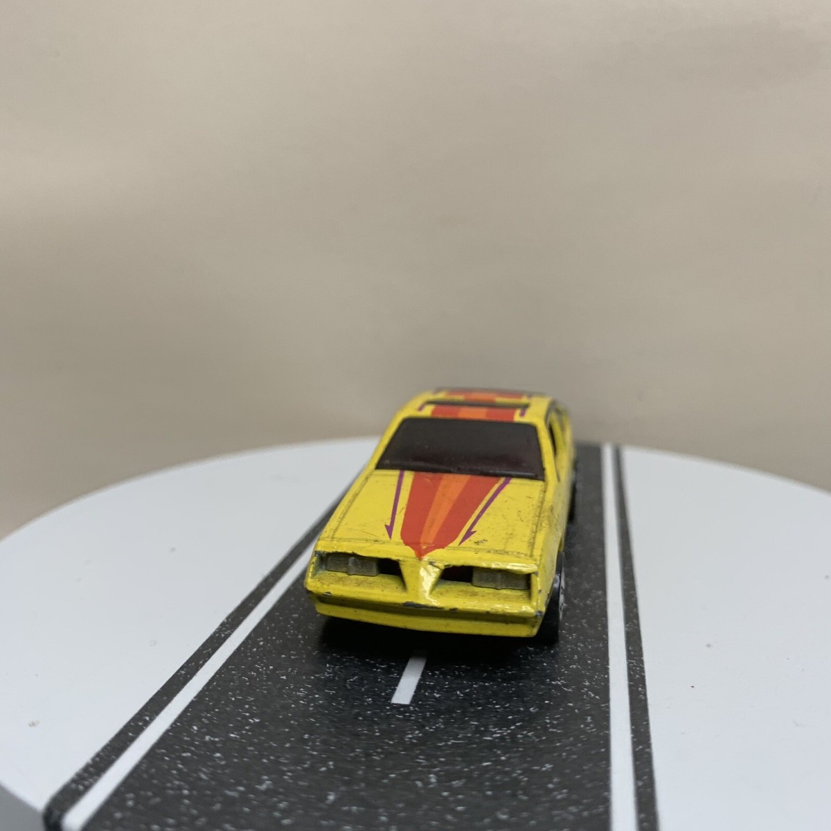 Hot Wheels 1982 Pontiac J2000 2-Door Yellow w/Red/Orange Stripes