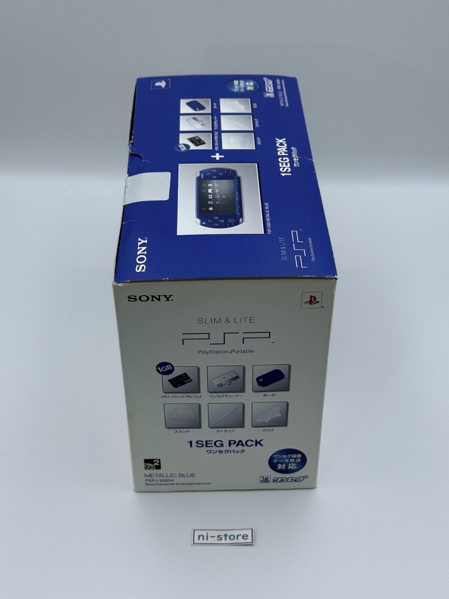 Sony PSP-2000 Console Metallic Blue 1 Seg Pack Box Region