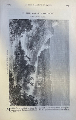 1877 Valleys of Peru Andes Mountains Tampu Apurimac Cerro Melchior illustrated