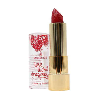 2x essence LOVE, LUCK & DRAGONS Creamy Lipstick 02 DRAGONS DREAM IN RED 3,2g