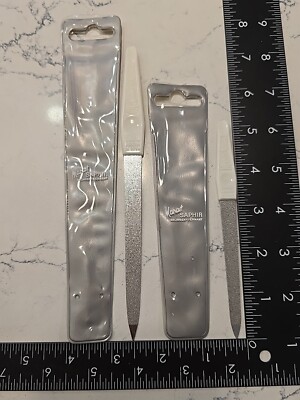 Pair Of Manart Saphir Solingen Steel Germany Nail File Steel 7-1/2'' & 5'' NEW
