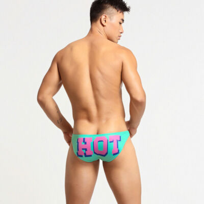 Hot Seobean Men's Printed Sexy Bikini Briefs Emotion Expression Funny Underwear