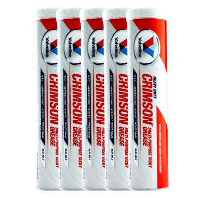 Valvoline Heavy Duty Multi-Purpose Tacky Crimson Grease - 14 oz. Pack Of 5