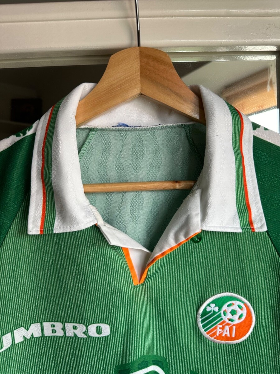 IRELAND NATIONAL TEAM 1996/1998 HOME FOOTBALL SHIRT JERSEY IRELAND NATIONAL TEAM 1996/1998 HOME FOOTBALL SHIRT JERSEY