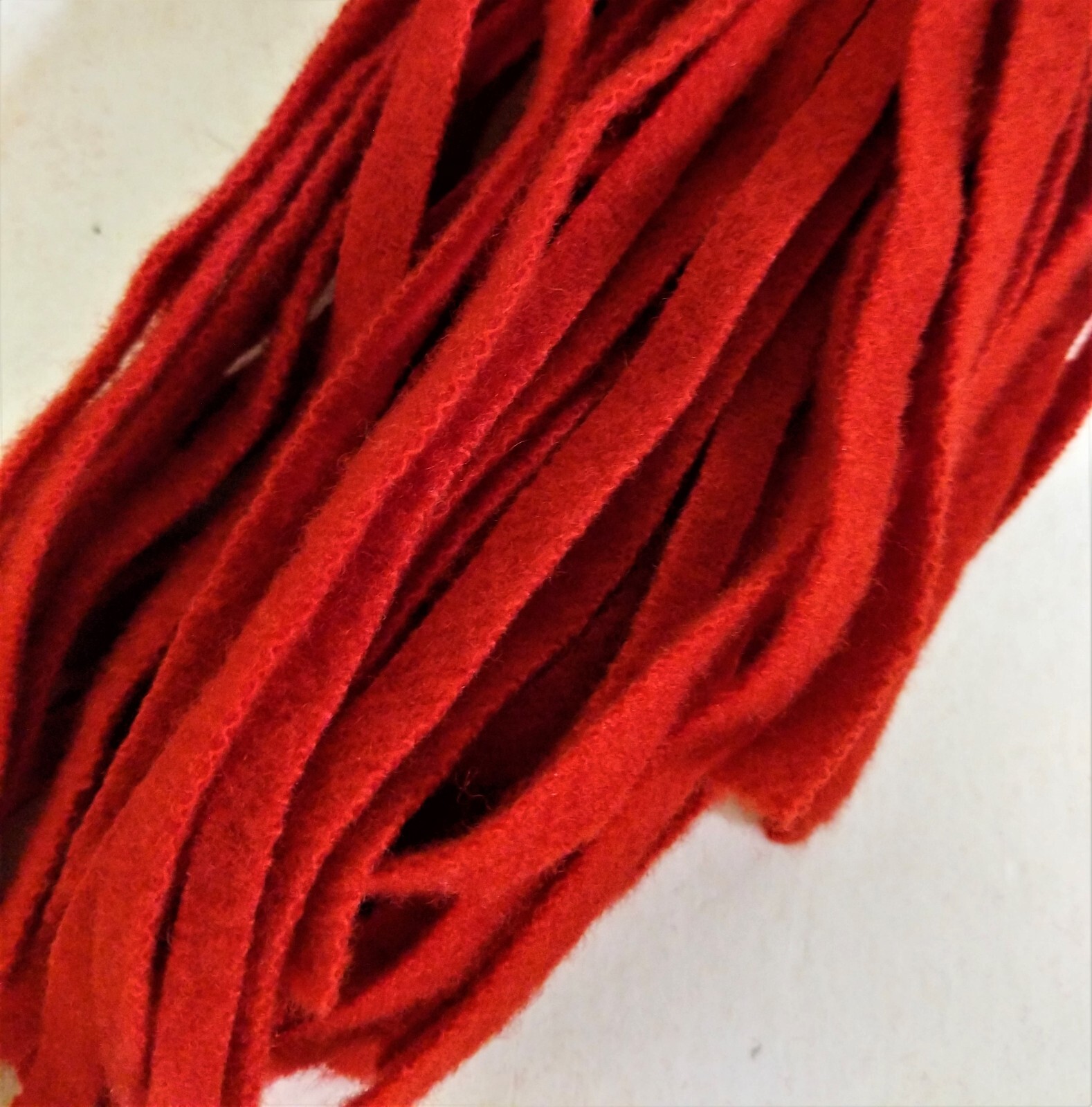 Wool Strips Rug Hooking CHRISTMAS RED #5220, 18" long #8 Cut 50 ct ...