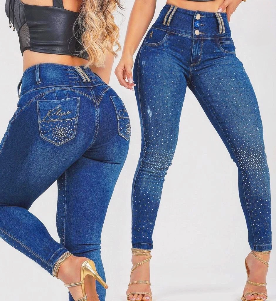 Best denim jeans for women, butt lifting and shape high waist RHERO Jeans-566240