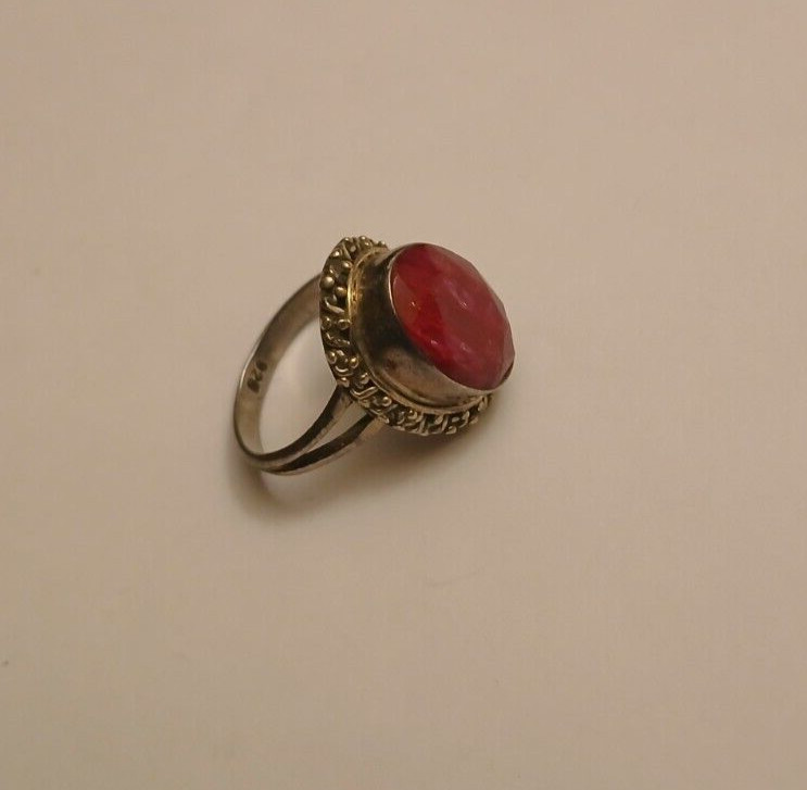 STERLING SILVER RUBY RING. - image 3