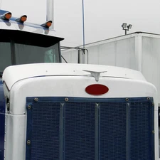 Peterbilt 379 Extended Hood Bug Shield Hood Deflector Stainless Steel