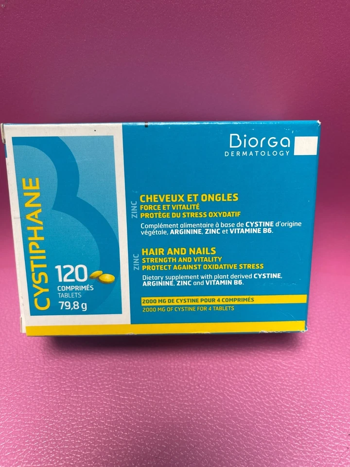 BIORGA CYSTIPHANE 120 comprimés Cheveux Ongles Force et vitalité