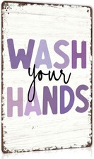 Wash Your Hands Inspirational Vintage Tin Metal Signs Home D cor Gift For Hygien