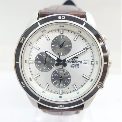 Casio EFR-526L-7AV Edifice Watch Brown Strap Authentic Working Used From Japan
