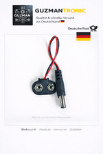 9V Batterieclip auf DC-Stecker 5,5 x 2,1 mm  ...