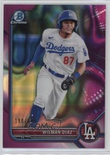 2022 Bowman Chrome Prospects Fuchsia Lava Refractor 190/199 Wilman Diaz 00em