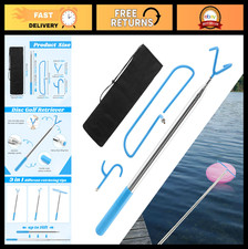 16ft Telescopic Disc Golf Retriever Pole, Stainless Steel Grabber with Carry Bag