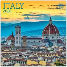 Italy Mini Wall Calendar 2026 7" X 7"