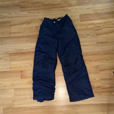 Faded Glory Kids Snow Pants Blue L 10-12 100 Polyester Insulated