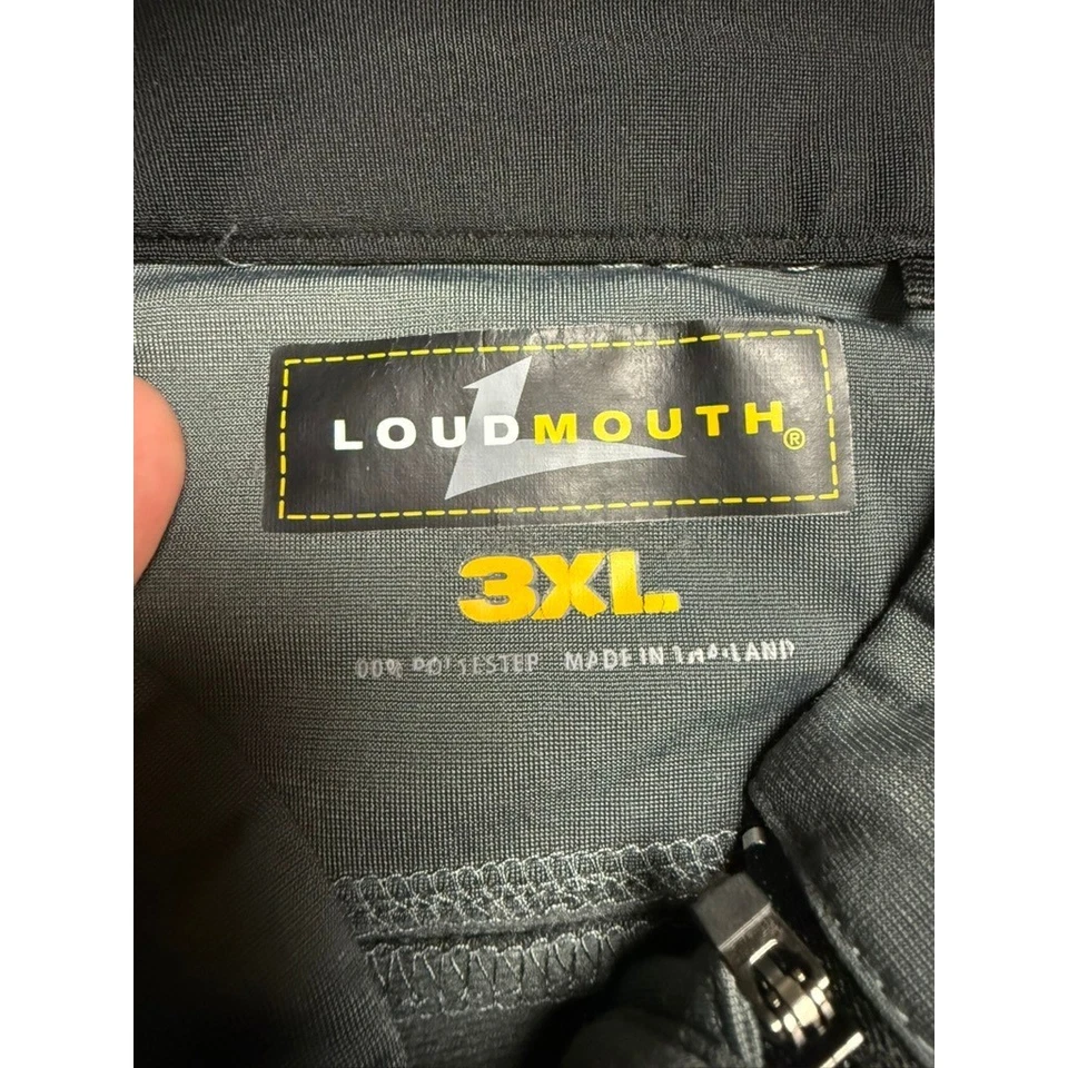 Мужской спортивный пуловер Loudmouth Golf 3XL на молнии 1/4 серый с длинным рукавом - Изображение 2 из 4