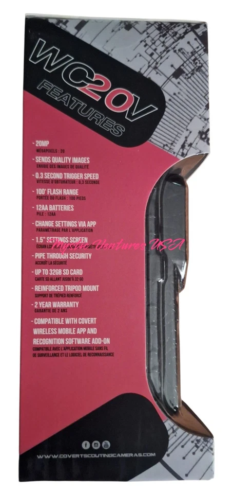 COVERT SCOUTING TRAIL CAMERA WC20-V Verizon Wireless 4G LTE Cellular 20mp - Image 3 of 4