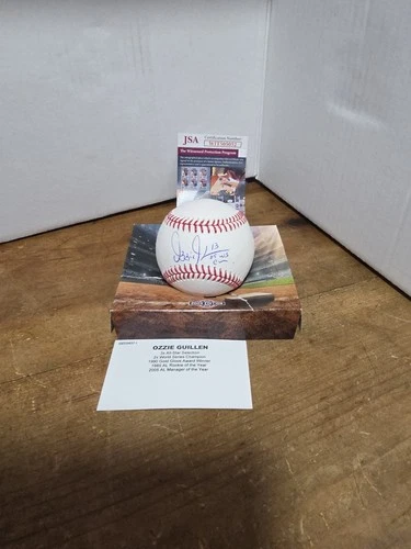 Ozzie Guillen Autographed 05 WS Champ Inscription Rawlings MLB Baseball JSA