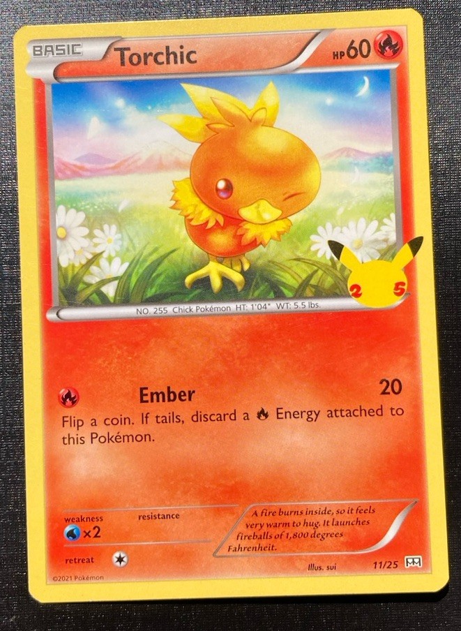 Torchic 11/25 Pokémon Mcdonalds 25th Anniversary Common TCG LP