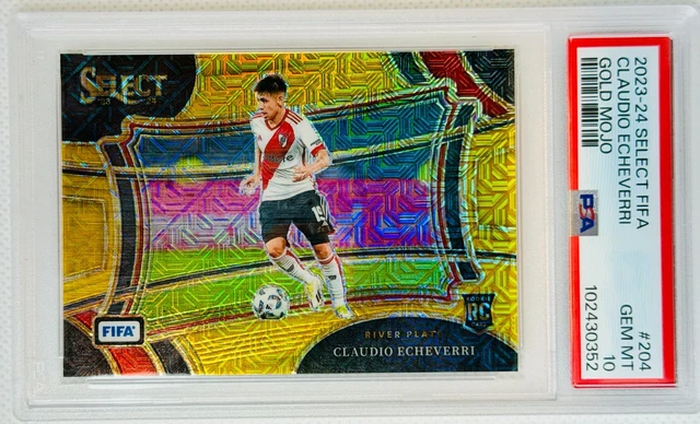 2023-24 Panini Select FIFA Claudio Echeverri RC Gold 1/10 PSA 10 Rookie Man-City