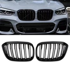 Glossy Black Front Kidney Grille For  X3 G01 X4 G02 2018-2021 High strength ABS