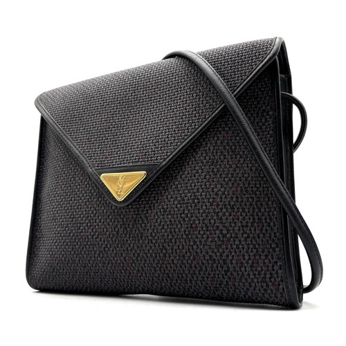 YVES SAINT LAURENT Shoulder Bag Pochette Flap Black YSL