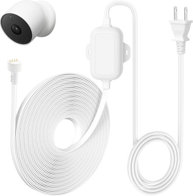 30Ft/9M Power Adapter Compatible with Google Nest Cam Outdoor or Indoor, Battery