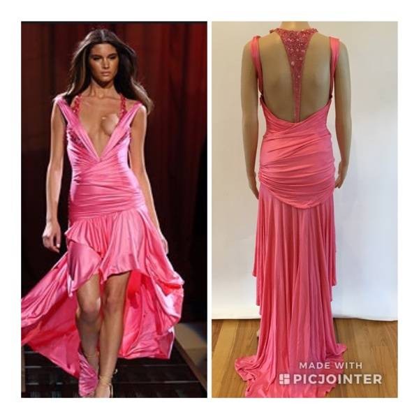 Image of VERSACE RARE VINTAGE SS 2005 SEXY EMBELLISHED BACK DRESS SIZE IT 42