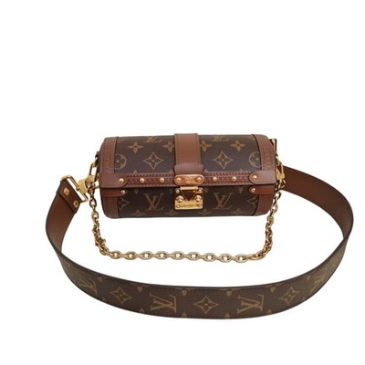 Authentic Louis Vuitton Monogram Papillon Trunk Shoulder Bag Brown