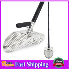 Sand Scoop for Metal Detecting, Metal Detector Scoop with Long Fiberglass Handle
