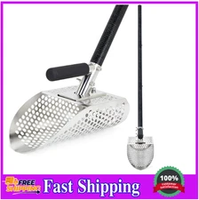 Sand Scoop for Metal Detecting, Metal Detector Scoop with Long Fiberglass Handle