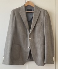 Tommy Hilfiger-Sakko, GR 52, grau-braun Fischgrat. Sportlich-leger. Schurwolle +