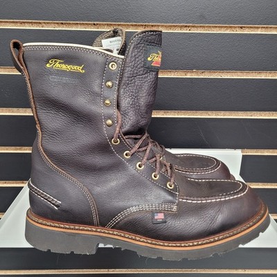 THOROGOOD 1957 SERIES FLYWAY USA-MADE WATERPROOF 8  BRIAR PITSTOP BOOTS 814-4141