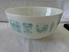 Pyrex Butterprint Turquoise 404 Cinderella Mixing Bowl 4 Qt Vintage Amish /Chip