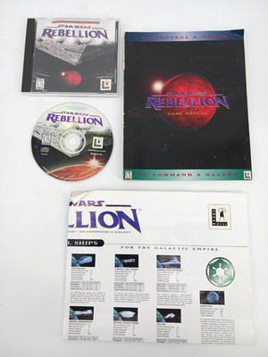 Lucas Arts Star Wars Rebellion PC Video Game with Poster and Manual 1998